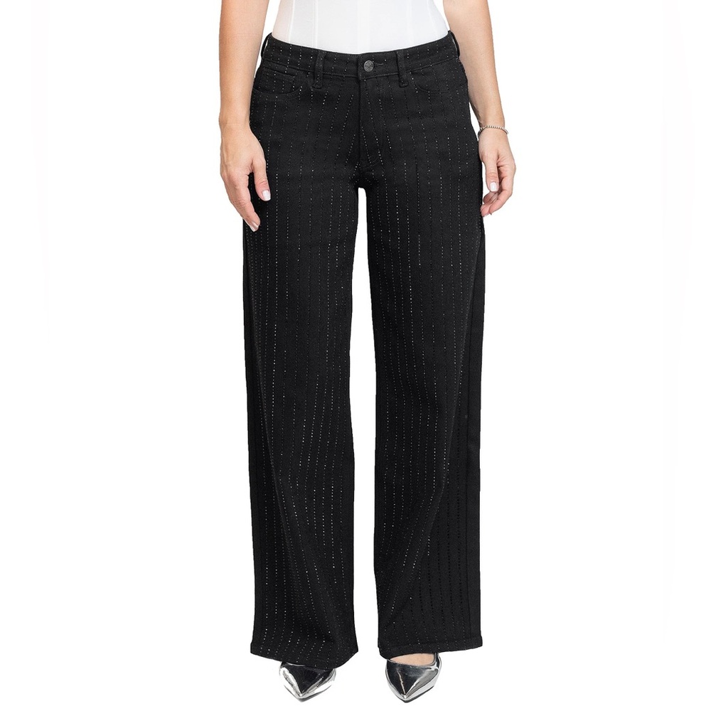 Stevie By Steve Madden Rhinestone Stripe Ultra 90's Jean